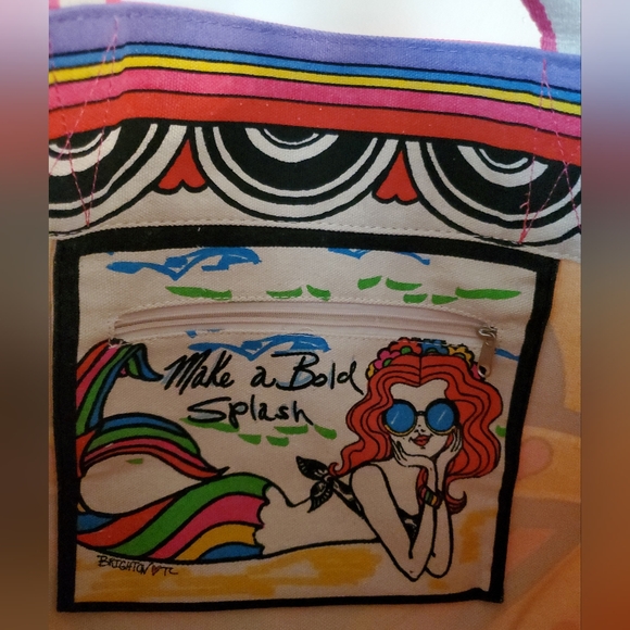 NWT Brighton Rainbow Bright Canvas Tote - Picture 8 of 9